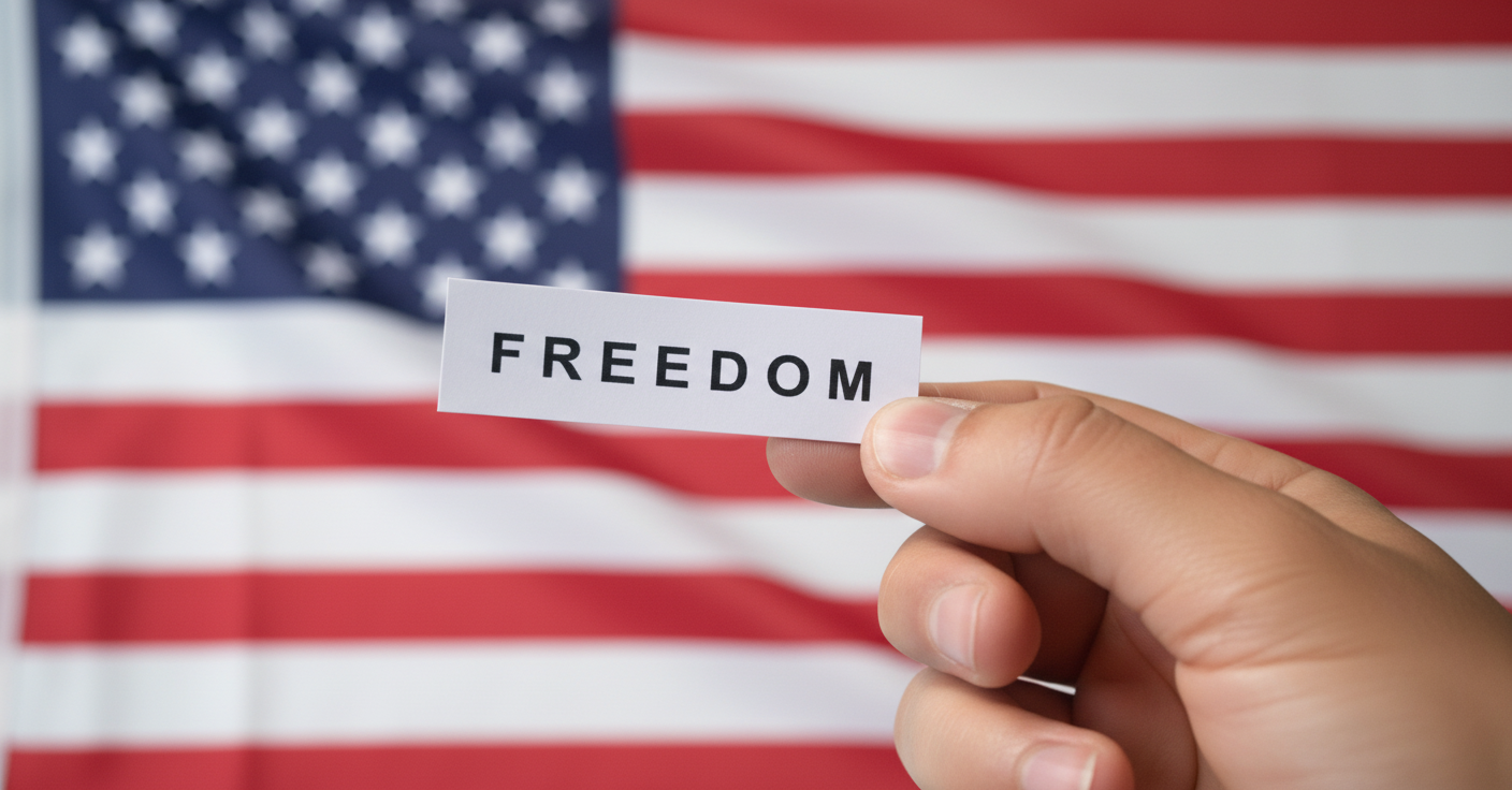 FREEDOM Sticker – Bold Block Letter Design
