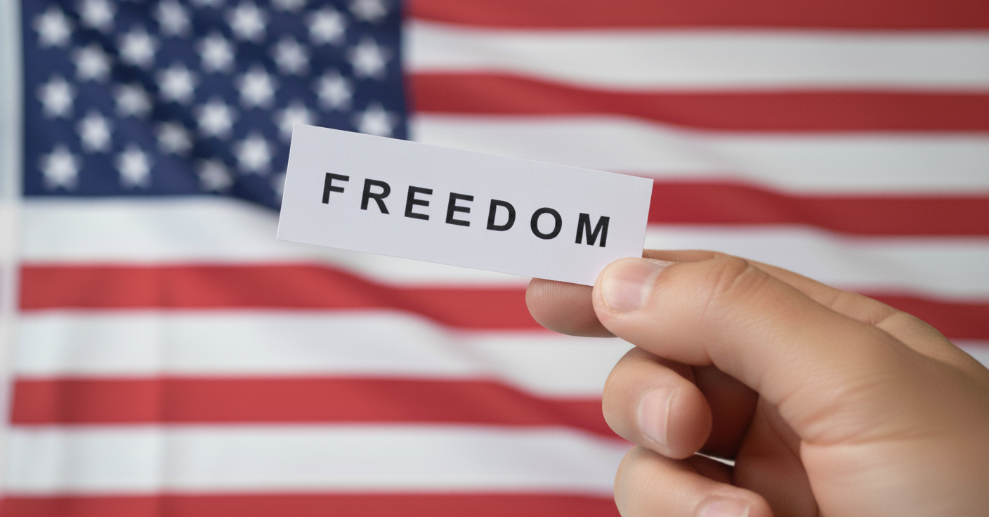 FREEDOM Sticker – Bold Block Letter Design